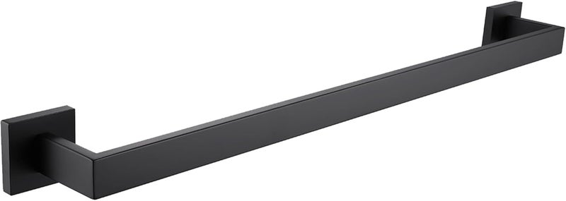 LANC 24 Inch Bath Towel Bar for Bathroom Wall Mounted, Matte Black Towel Hanger Square Towel Rack Stainless Steel Shower Towel Rail Towel Rod Kitchen Lavatory Hand Towel Holder, A8804MB-6P1 - Image 1